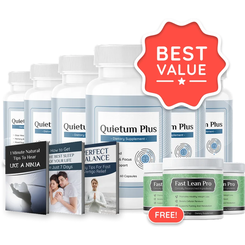 Quietum Plus Sleep Relief Supplement — 6 Bottle / 180 Day Pack